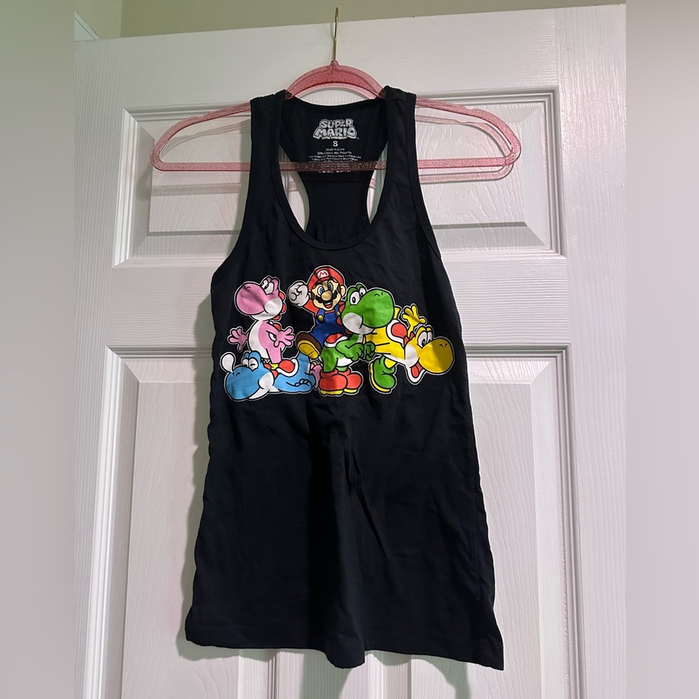 Super Mario and Yoshi Women’s Small Racer Back Tank Top.